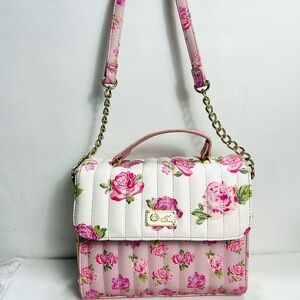BETSEY JOHNSON Rose Print Shoulder/Hand Bag